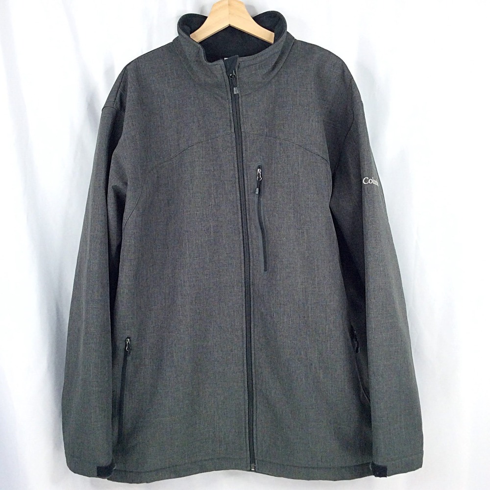 Columbia Windblocker Softshell Jacket Men's Size XXL Gray Taped Seam Pockets